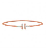 Jewelmi Custom 14k Rose Gold Diamond Bangle Bracelet