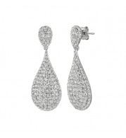 Jewelmi Custom 14k White Gold Diamond Earrings