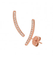 Jewelmi Custom 14k Rose Gold Diamond Earrings