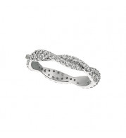 Jewelmi Custom 14k White Gold Diamond Eternity Wedding Band