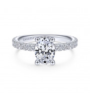 Gabriel & Co. 14k White Gold Contemporary Straight Engagement Ring - ER14649O4W44JJ