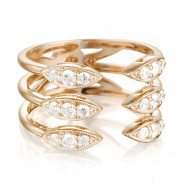 Tacori 18k Rose Gold The Ivy Lane Diamond Men's Ring - SR199P