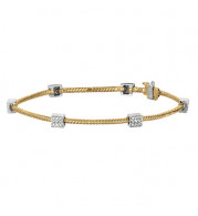 Jewelmi Custom 14k Two Tone Gold Diamond Bracelet