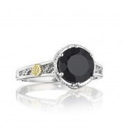 Tacori Sterling Silver Crescent Crown Gemstone Men's Ring - SR22819