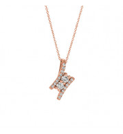 Jewelmi Custom 14k Rose Gold Diamond Necklace