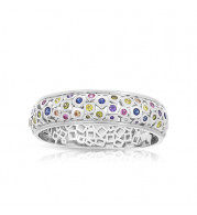 Belle Etoile Byzantine Multi Stone Bangle Bracelet