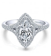 Gabriel & Co. 14k White Gold Entwined Halo Engagement Ring - ER12649M4W44JJ