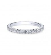 Gabriel & Co. 14k White Gold Contemporary Diamond Wedding Band - WB12647O4W44JJ