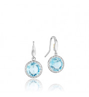 Tacori Sterling Silver Crescent Embrace Gemstone Drop Earring - SE15502