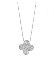 Jewelmi Custom 14k White Gold Diamond Necklace