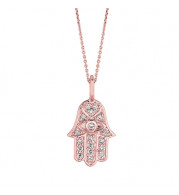 Jewelmi Custom 14k Rose Gold Diamond Necklace