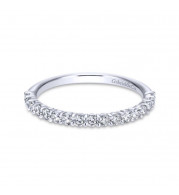 Gabriel & Co. 14k White Gold Contemporary Anniversary Wedding Band - WB7498W44JJ