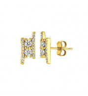 Jewelmi Custom 14k Yellow Gold Diamond Earrings