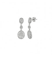 Jewelmi Custom 14k White Gold Diamond Drop Earrings