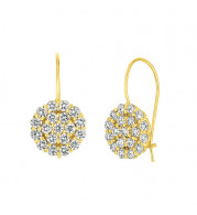 Jewelmi Custom 14k Yellow Gold Diamond Earrings