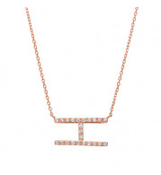 Jewelmi Custom 14k Rose Gold Diamond Necklace