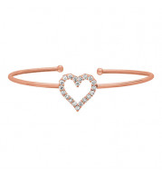 Jewelmi Custom 14k Rose Gold Diamond Bangle Bracelet