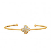 Jewelmi Custom 14k Yellow Gold Diamond Bangle Bracelet