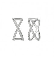 Jewelmi Custom 14k White Gold Diamond Earrings