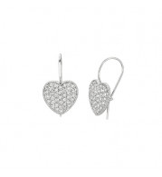 Jewelmi Custom 14k White Gold Diamond Earrings