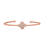 Jewelmi Custom 14k Rose Gold Diamond Bangle Bracelet
