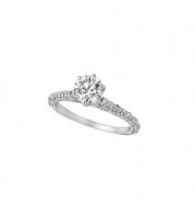 Jewelmi Custom 14k White Gold Semi Mount Diamond Engagement Ring