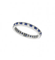 Jewelmi Custom 14k White Gold Sapphire Diamond Ring