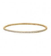 Jewelmi Custom 14k Yellow Gold Diamond Bangle Bracelet