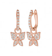 Jewelmi Custom 14k Rose Gold Diamond Earrings