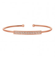Jewelmi Custom 14k Rose Gold Diamond Bangle Bracelet