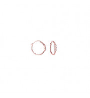 Jewelmi Custom 14k Rose Gold Diamond Hoop Earrings