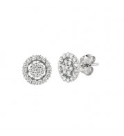 Jewelmi Custom 14k White Gold Diamond Earrings