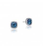 Tacori Sterling Silver Crescent Embrace Gemstone Stud Earring - SE24533