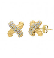 Jewelmi Custom 14k Yellow Gold Diamond Earrings