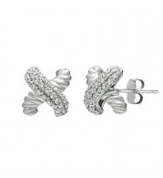 Jewelmi Custom 14k White Gold Diamond Earrings