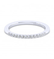 Gabriel & Co. 14k White Gold Contemporary Diamond Wedding Band - WB11755R8W44JJ