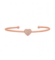 Jewelmi Custom 14k Rose Gold Diamond Bangle Bracelet