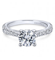 Gabriel & Co. 14k White Gold Contemporary Straight Engagement Ring - ER12292R4W44JJ