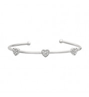 Jewelmi Custom 14k White Gold Diamond Bangle Bracelet