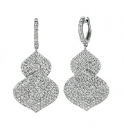 Jewelmi Custom 14k White Gold Diamond Earrings