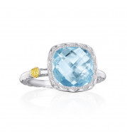 Tacori Sterling Silver Crescent Embrace Gemstone Men's Ring - SR23102