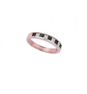 Jewelmi Custom 14k Rose Gold Emerald Diamond Ring