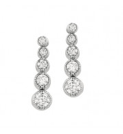 Jewelmi Custom 14k White Gold Diamond Earrings