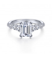 Gabriel & Co. 14k White Gold Contemporary Straight Engagement Ring - ER11757E6W44JJ