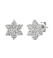 Jewelmi Custom 14k White Gold Diamond Earrings
