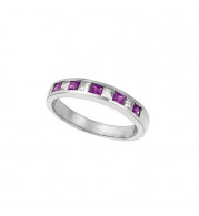 Jewelmi Custom 14k White Gold Ruby Diamond Ring