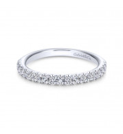 Gabriel & Co. 14k White Gold Contemporary Anniversary Wedding Band - WB13862O4W44JJ