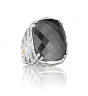 Tacori Sterling Silver Caissa Crescent Gemstone Men's Ring - SR13132