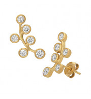 Jewelmi Custom 14k Yellow Gold Diamond Earrings