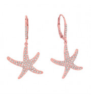 Jewelmi Custom 14k Rose Gold Diamond Earrings